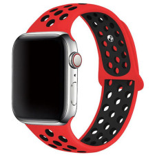 Силиконовый ремешок Sport+ для Apple Watch 42(ser.1-3)/44/45/46/49mm - red/black