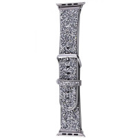 Ремінець Bling World Rock Diamond для Apple Watch 42(ser.1-3)/44/45/46/49mm - Срібний