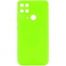 Чехол Silicone Cover Lakshmi Full Camera (A) для Xiaomi Redmi 10C - Салатовый / Neon Green