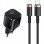 Мережевий зарядний пристрій Usams US-XFK T36 20W 1C Charger + US-SJ484 U63 Type-C to Lightning 20W PD - Black