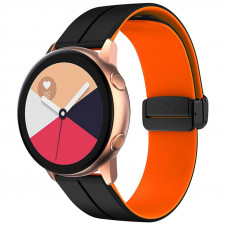 Силиконовый ремешок Classy для Smart Watch 20mm - Black / Orange