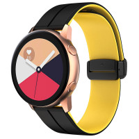 Силіконовий ремінець Classy для Smart Watch 20mm - Black / Yellow