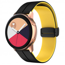 Силиконовый ремешок Classy для Smart Watch 20mm - Black / Yellow