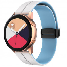 Силиконовый ремешок Classy для Smart Watch 20mm - White / Blue