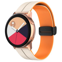 Силіконовий ремінець Classy для Smart Watch 20mm - White / Orange