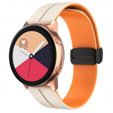 Силиконовый ремешок Classy для Smart Watch 20mm - White / Orange