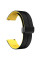 Силіконовий ремінець Classy для Smart Watch 20mm Black / Yellow - фото