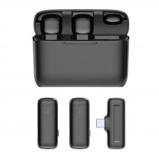 Мікрофон петличний для телефону J13 Bluetooth 3in1 USB-C - Black