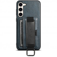 Кожаный чехол Wallet case and straps для Samsung Galaxy A54 5G - Синий / Blue