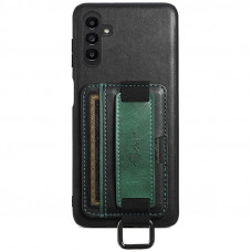 Кожаный чехол Wallet case and straps для Samsung Galaxy A14 4G/5G - Черный / Black