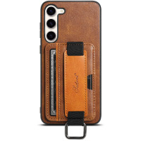 Шкіряний чохол Wallet case and straps для Samsung Galaxy A24 4G - Коричневий / Brown