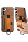 Шкіряний чохол Wallet case and straps для Samsung Galaxy S24 - Коричневий / Brown - фото