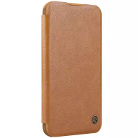 Шкіряний чохол-книжка Nillkin Qin Prop для Apple iPhone 16 Pro (6.3) - Brown