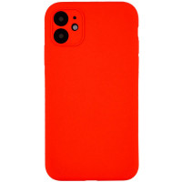 Чехол Silicone Case Full Camera Protective (AA) NO LOGO для Apple iPhone 12 (6.1) - Красный / Red