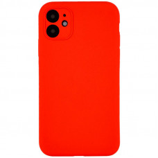 Чехол Silicone Case Full Camera Protective (AA) NO LOGO для Apple iPhone 12 (6.1) - Красный / Red