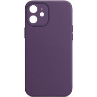 Чехол Silicone Case Full Camera Protective (AA) NO LOGO для Apple iPhone 12 (6.1) - Фиолетовый / Amethyst