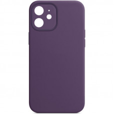 Чехол Silicone Case Full Camera Protective (AA) NO LOGO для Apple iPhone 12 (6.1) - Фиолетовый / Amethyst