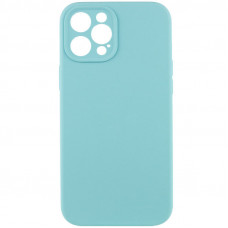 Чохол Silicone Case Full Camera Protective (AA) NO LOGO для Apple iPhone 12 Pro (6.1) - Бірюзовий / Marine Green