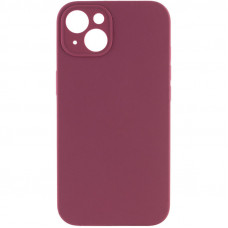 Чехол Silicone Case Full Camera Protective (AA) NO LOGO для Apple iPhone 14 (6.1) - Бордовый / Plum