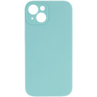 Чехол Silicone Case с защитой камеры NO LOGO для Apple iPhone 15 (6.1) - Бирюзовый / Marine Green