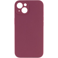 Чехол Silicone Case Full Camera Protective (AA) NO LOGO для Apple iPhone 15 (6.1) - Бордовый / Plum