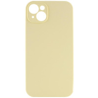 Чехол Silicone Case с защитой камеры NO LOGO для Apple iPhone 15 (6.1) - Желтый / Mellow Yellow