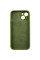 Чехол Silicone Case Full Camera Protective (AA) NO LOGO для Apple iPhone 15 (6.1) - Зеленый / Dark Olive - фото