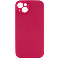 Чехол Silicone Case Full Camera Protective (AA) NO LOGO для Apple iPhone 15 (6.1) - Красный / Rose Red