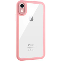 TPU чохол Transparent + Colour 1,5mm для Apple iPhone XR (6.1) - Pink