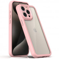 TPU чохол Transparent + Colour 1,5mm для Apple iPhone 12 Pro Max (6.7) - Pink