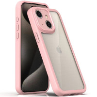 Чехол Transparent + Colour 1,5mm для Apple iPhone 13 (6.1) - Pink