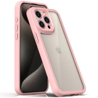 TPU чохол Transparent + Colour 1,5mm для Apple iPhone 14 Pro (6.1) - Pink