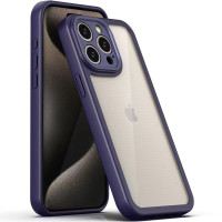 TPU чохол Transparent + Colour 1,5mm для Apple iPhone 14 Pro (6.1) - Purple