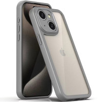 TPU чохол Transparent + Colour 1,5mm для Apple iPhone 14 (6.1) - Grey