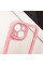 TPU чохол Transparent + Colour 1,5mm для Apple iPhone 14 (6.1) - Pink - фото