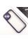 TPU чохол Transparent + Colour 1,5mm для Apple iPhone 14 (6.1) - Purple - фото