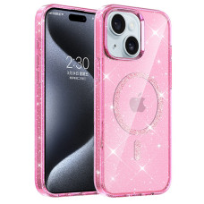 Чохол TPU Eclipse Sparkle (MagFit) для Apple iPhone 15 (6.1) - Pink