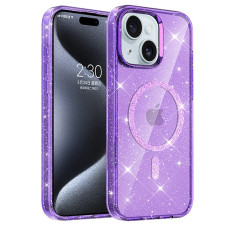 Чохол TPU Eclipse Sparkle (MagFit) для Apple iPhone 15 (6.1) - Purple