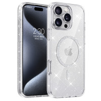 Чохол TPU Eclipse Sparkle (MagFit) для Apple iPhone 16 Pro (6.3) - Clear
