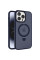 TPU+PC чохол Metal Buttons with MagSafe Colorful HQ Ring для Apple iPhone 14 Pro (6.1) - Dark Blue - фото