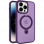 TPU+PC чохол Metal Buttons with MagSafe Colorful HQ Ring для Apple iPhone 14 Pro (6.1) - Purple