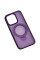 Чехол Metal Buttons with MagSafe Colorful HQ Ring для Apple iPhone 14 Pro Max (6.7) - Purple - фото