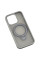 TPU+PC чохол Metal Buttons with MagSafe Colorful HQ Ring для Apple iPhone 15 (6.1) - Grey - фото