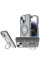 TPU+PC чохол Metal Buttons with MagSafe Colorful HQ Ring для Apple iPhone 15 (6.1) - Grey - фото