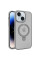 TPU+PC чохол Metal Buttons with MagSafe Colorful HQ Ring для Apple iPhone 15 (6.1) - Grey - фото