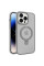 TPU+PC чохол Metal Buttons with MagSafe Colorful HQ Ring для Apple iPhone 15 Pro (6.1) - Grey - фото