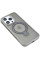 TPU+PC чохол Metal Buttons with MagSafe Colorful HQ Ring для Apple iPhone 15 Pro (6.1) - Grey - фото