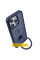 TPU+PC чохол Metal Buttons with MagSafe Colorful HQ Ring для Apple iPhone 16 (6.1) - Dark Blue - фото