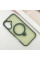 TPU+PC чохол Metal Buttons with MagSafe Colorful HQ Ring для Apple iPhone 16 (6.1) - Green - фото