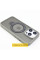 Чехол Metal Buttons with MagSafe Colorful HQ Ring для Apple iPhone 16 (6.1) - Grey - фото